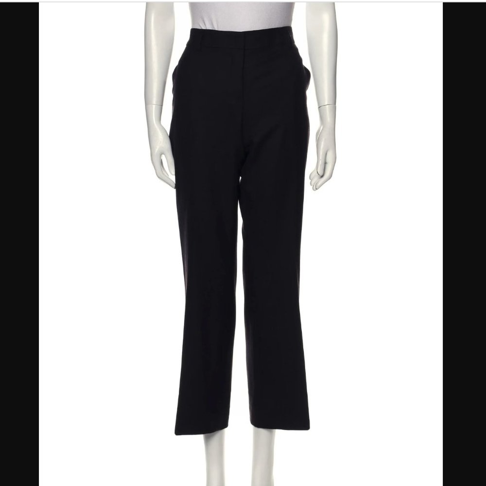 Akris Wool Wide Leg Pants - Dark Burgundy